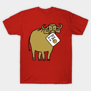 Gold Ox with Anti Drugs Message T-Shirt